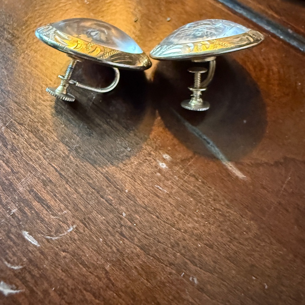 Coro Mustard Seed Clip On Earrings - Picture 2 of 2